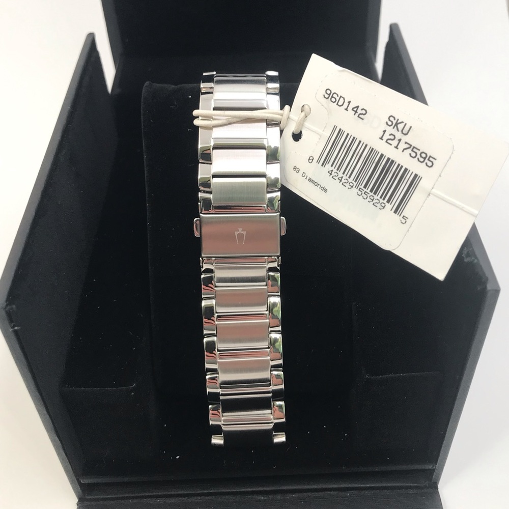 Bulova Men's Diamond Accents Black Dial Watch NEW - Picture 5 of 8